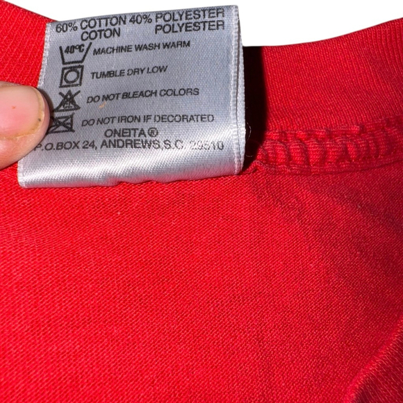 Vintage 90s Oneita Native-American Dream Catcher Shirt Large Red - Picture 5 of 7